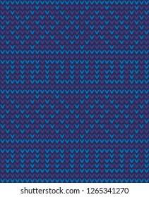 Knitting pattern geometric background stripe elements motif abstract minimalist fabric print classic ornament graphic style. Casual repeating textile design, blue, red color minimal allover print.