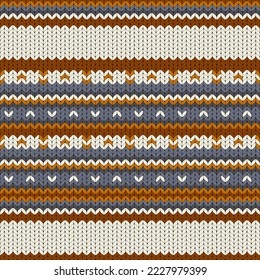 Knitting pattern graphic ,Knitted seamless background 