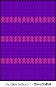 Knitting pattern repeats itself purple and pink color 