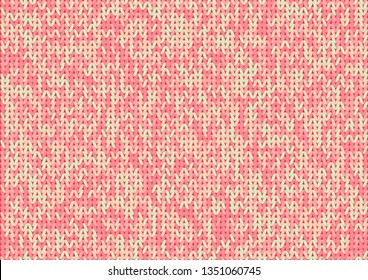 Knitting pattern. Seamless background. Knit wool.  Scheme for embroidery and knitting.

