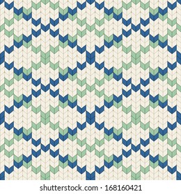 Knitting pattern. Vector illustration