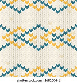 Knitting pattern. Vector illustration