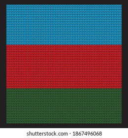 Knitting pattern vector illustration. Azerbaijan flag