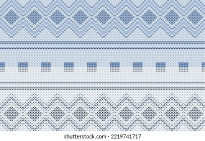 Knitting pattern for Winter holiday background. Seamless pattern.