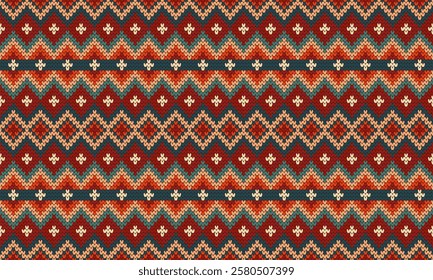 Knitting patterns are used in fabric design or interior decoration. They are patterns that can be applied to many types of work.