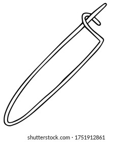 Strickstift Handgezeichnete Vektorgrafik 