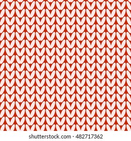 Knitting seamless pattern. Simple traditional texture. Vector illustration.