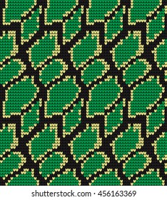 Knitting seamless pattern SNAKES
