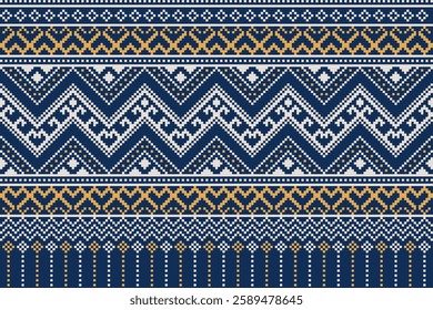 Knitting seamless patterns. Abstract geometric pattern design for wrapping paper, fabric pattern. Beautiful textile pattern for background or wallpaper. Decoration for Merry Christmas, Happy New Year.