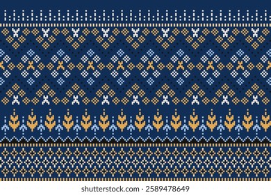 Knitting seamless patterns. Abstract geometric pattern design for wrapping paper, fabric pattern. Beautiful textile pattern for background or wallpaper. Decoration for Merry Christmas, Happy New Year.