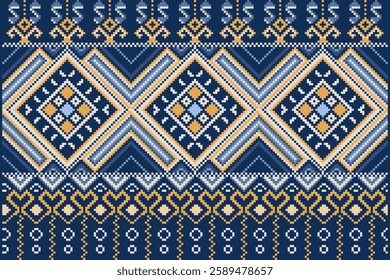 Knitting seamless patterns. Abstract geometric pattern design for wrapping paper, fabric pattern. Beautiful textile pattern for background or wallpaper. Decoration for Merry Christmas, Happy New Year.