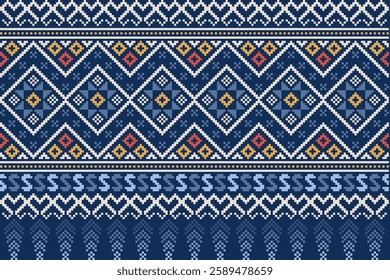 Knitting seamless patterns. Abstract geometric pattern design for wrapping paper, fabric pattern. Beautiful textile pattern for background or wallpaper. Decoration for Merry Christmas, Happy New Year.