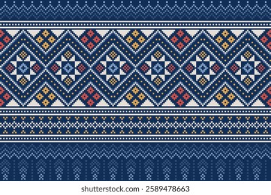 Knitting seamless patterns. Abstract geometric pattern design for wrapping paper, fabric pattern. Beautiful textile pattern for background or wallpaper. Decoration for Merry Christmas, Happy New Year.