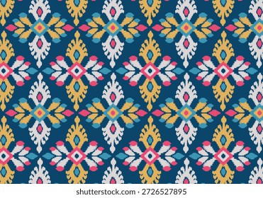 Tricotando padrões sem costura. Design de padrão de fio de malha geométrica para empacotamento, padrão de tecido. Padrão têxtil e seda colorido para o fundo, papel de parede. Ásia tecido de malha padrão para decoração.