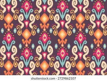 Tricotando padrões sem costura. Design de padrão de fio de malha geométrica para empacotamento, padrão de tecido. Padrão têxtil e seda colorido para o fundo, papel de parede. Ásia tecido de malha padrão para decoração.