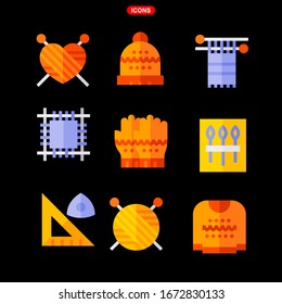 knitting set stock vector illustration icon