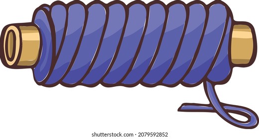 Knitting sewing symbols thread yarn skein needlework icon vector 