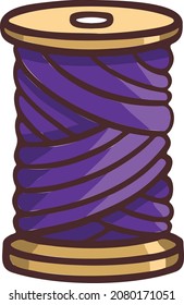 Knitting sewing symbols thread yarn skein needlework icon vector