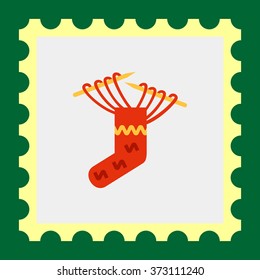 Knitting sock icon