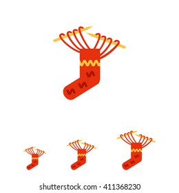 Knitting sock icon