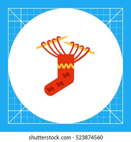 Knitting sock icon