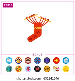 Knitting sock icon