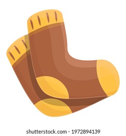 Knitting socks icon. Cartoon of Knitting socks vector icon for web design isolated on white background
