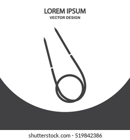 Knitting spokes icon. Simple design for web and mobile