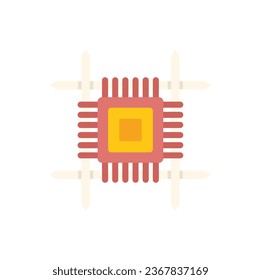 Knitting square icon flat vector. Wool knit. Warm craft isolated