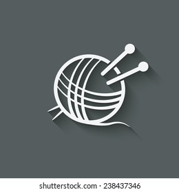 knitting symbol - vector illustration. eps 10