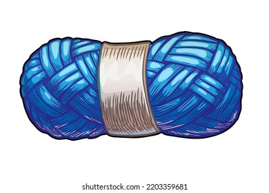 knitting threads vector illustration isolated on white background