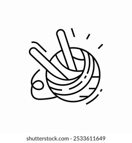 knitting tool icon sign vector