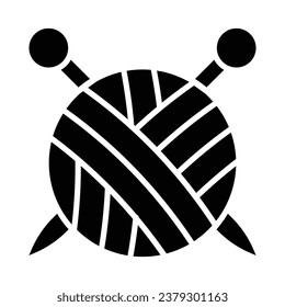 Knitting Vector Glyph Icon For Personal And Commercial Use.
