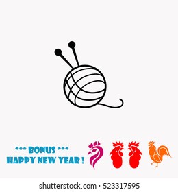 Knitting vector icon