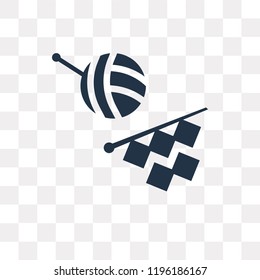 Knitting vector icon isolated on transparent background, Knitting transparency concept can be used web and mobile