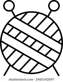Knitting Vector Line Icon Design