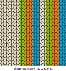 Knitting vector pattern. Colorful texture seamless pattern. Vector seamless background
