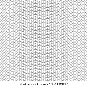 Knitting vector pattern. Vector texture seamless pattern. White knit texture seamless pattern. Vector seamless background.