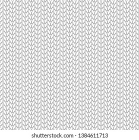 Knitting vector pattern. Vector texture seamless pattern. White knit texture seamless pattern. Vector seamless background