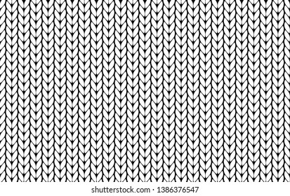 Knitting vector pattern. Vector texture seamless pattern. White knit texture seamless pattern. Vector seamless background