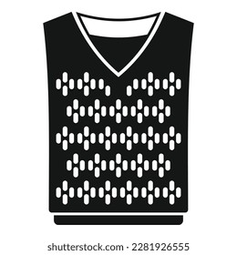 Knitting vest icon simple vector. Wool knit. Warm fashion
