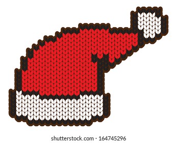 knitting wool santa hat