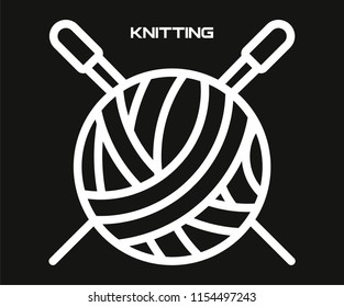 Similar Images, Stock Photos & Vectors of knitting signs black and ...