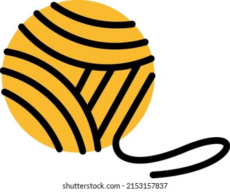 Knitting yam, illustration, vector on a white background.