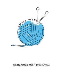 Symbol für Knittergarnkerne und -nadeln