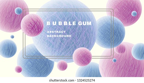 Knitting yarn balls. Vector background