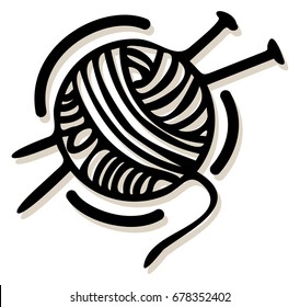 Knitting Yarn Icon Stock Vector (Royalty Free) 678352402 | Shutterstock