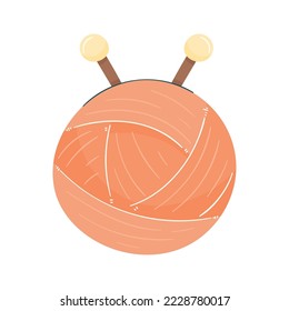 knitting yarn with needles icon