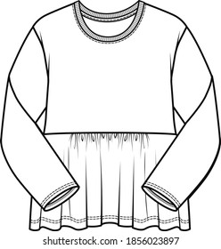 Knitwear blouse design for girls.