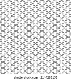 Knitwear Honeycomb Stitch technical fashion illustration. Flat apparel cable template black and white colour. Cable stitch CAD mock-up.